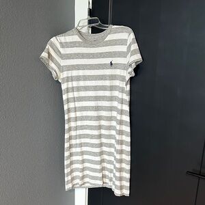 Polo by Ralph Lauren Gray and White Striped Tee